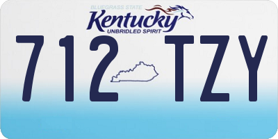 KY license plate 712TZY