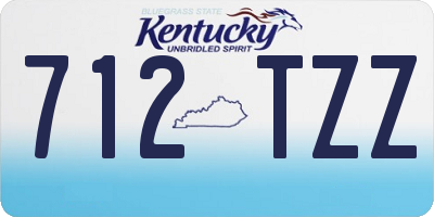 KY license plate 712TZZ