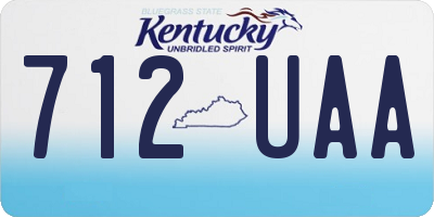 KY license plate 712UAA