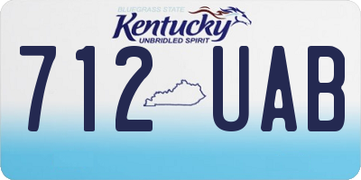 KY license plate 712UAB