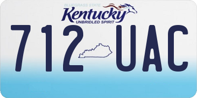 KY license plate 712UAC