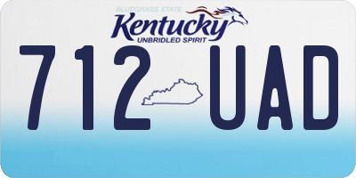 KY license plate 712UAD