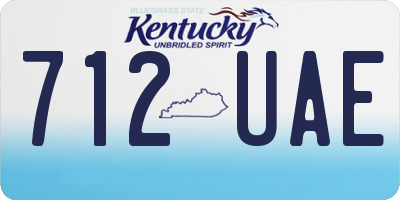 KY license plate 712UAE