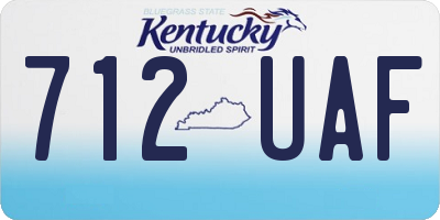 KY license plate 712UAF