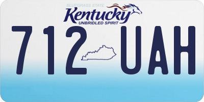 KY license plate 712UAH
