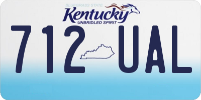 KY license plate 712UAL