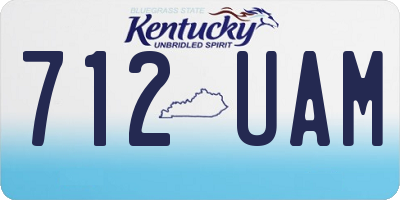 KY license plate 712UAM