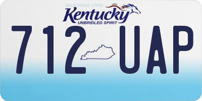 KY license plate 712UAP
