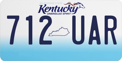 KY license plate 712UAR