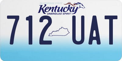 KY license plate 712UAT