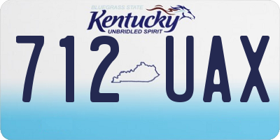 KY license plate 712UAX