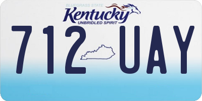 KY license plate 712UAY