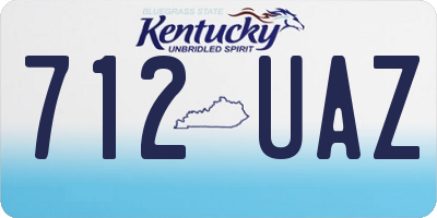 KY license plate 712UAZ