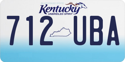 KY license plate 712UBA