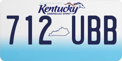 KY license plate 712UBB