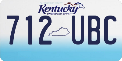 KY license plate 712UBC