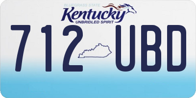 KY license plate 712UBD