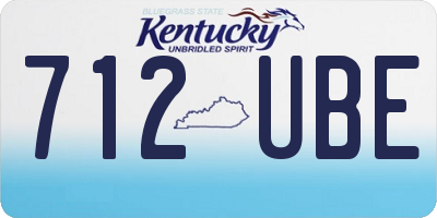 KY license plate 712UBE