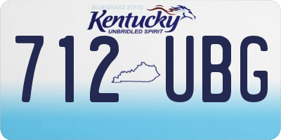 KY license plate 712UBG