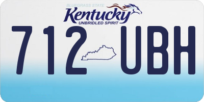 KY license plate 712UBH