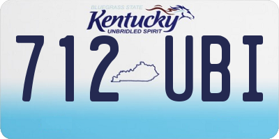 KY license plate 712UBI