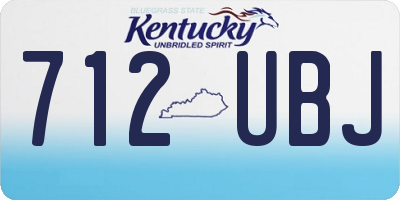 KY license plate 712UBJ