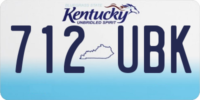 KY license plate 712UBK