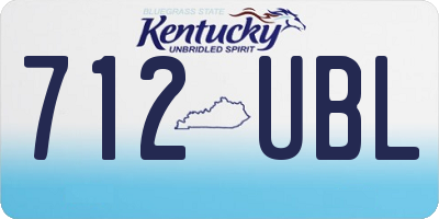 KY license plate 712UBL