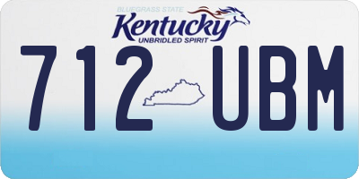 KY license plate 712UBM