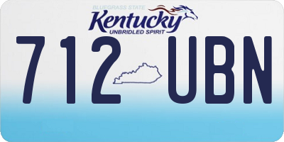 KY license plate 712UBN