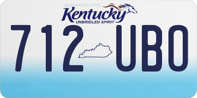 KY license plate 712UBO