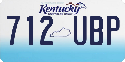 KY license plate 712UBP