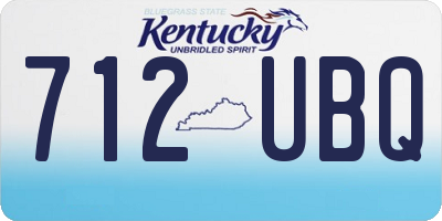 KY license plate 712UBQ