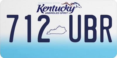 KY license plate 712UBR
