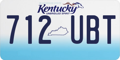 KY license plate 712UBT