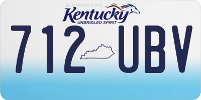 KY license plate 712UBV