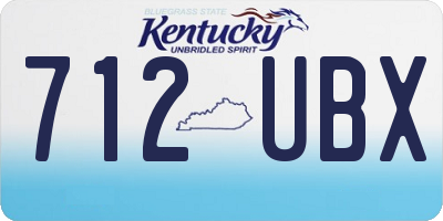 KY license plate 712UBX