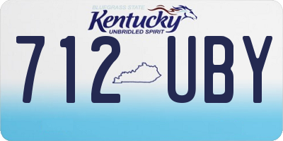 KY license plate 712UBY