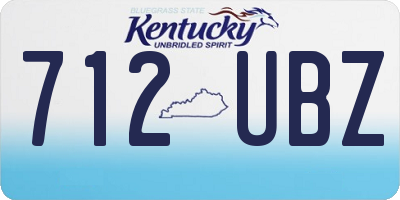 KY license plate 712UBZ