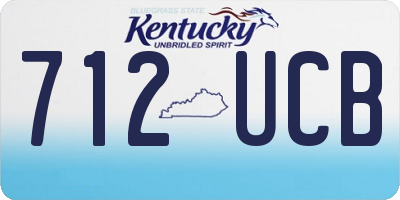 KY license plate 712UCB