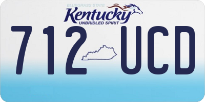 KY license plate 712UCD