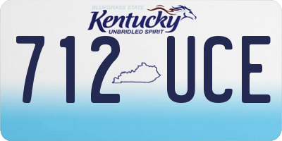 KY license plate 712UCE