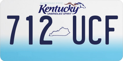 KY license plate 712UCF