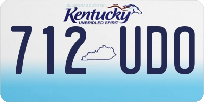 KY license plate 712UDO
