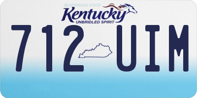 KY license plate 712UIM