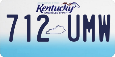 KY license plate 712UMW
