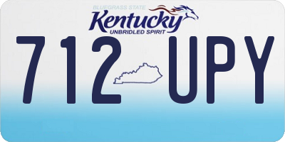 KY license plate 712UPY