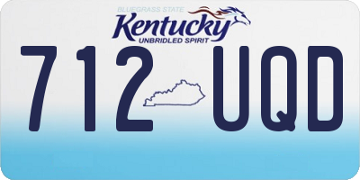 KY license plate 712UQD