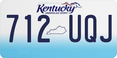 KY license plate 712UQJ