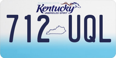 KY license plate 712UQL